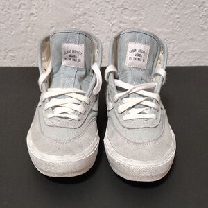 Vans Sneakers Mens Size 6 High Top Light Blue Suede/Canvas Skater Shoes Pop Cush